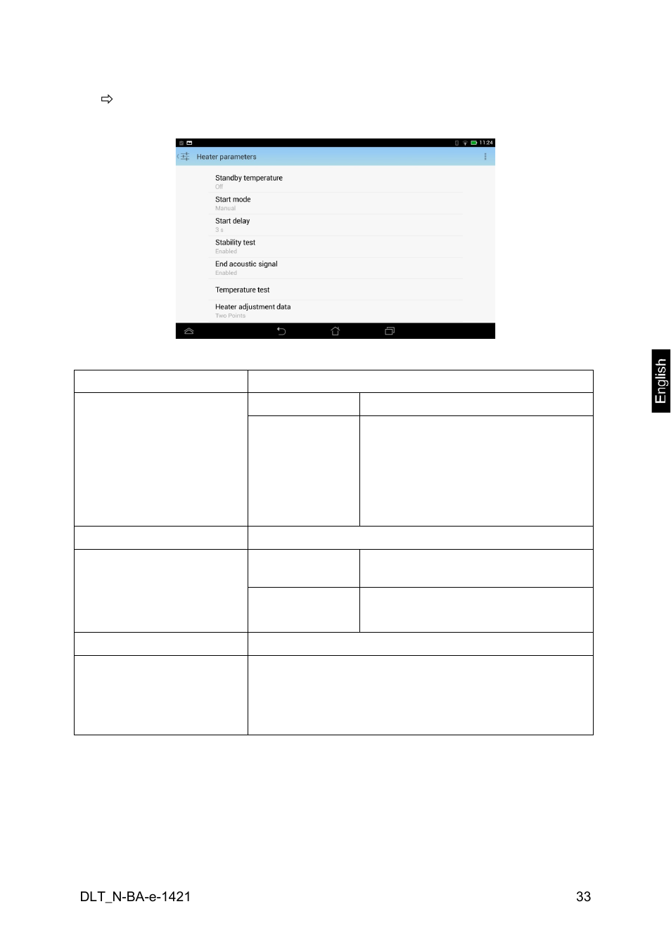 1 heating module settings | KERN & SOHN DLT 100-3N User Manual | Page 33 / 77