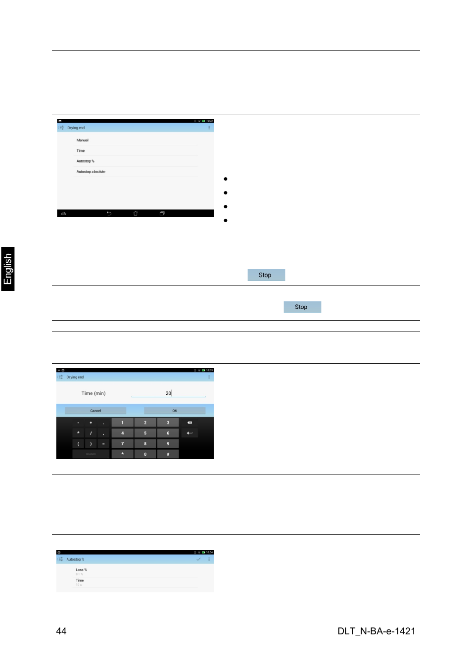 2 shutoff criterion | KERN & SOHN DLT 100-3N User Manual | Page 44 / 77