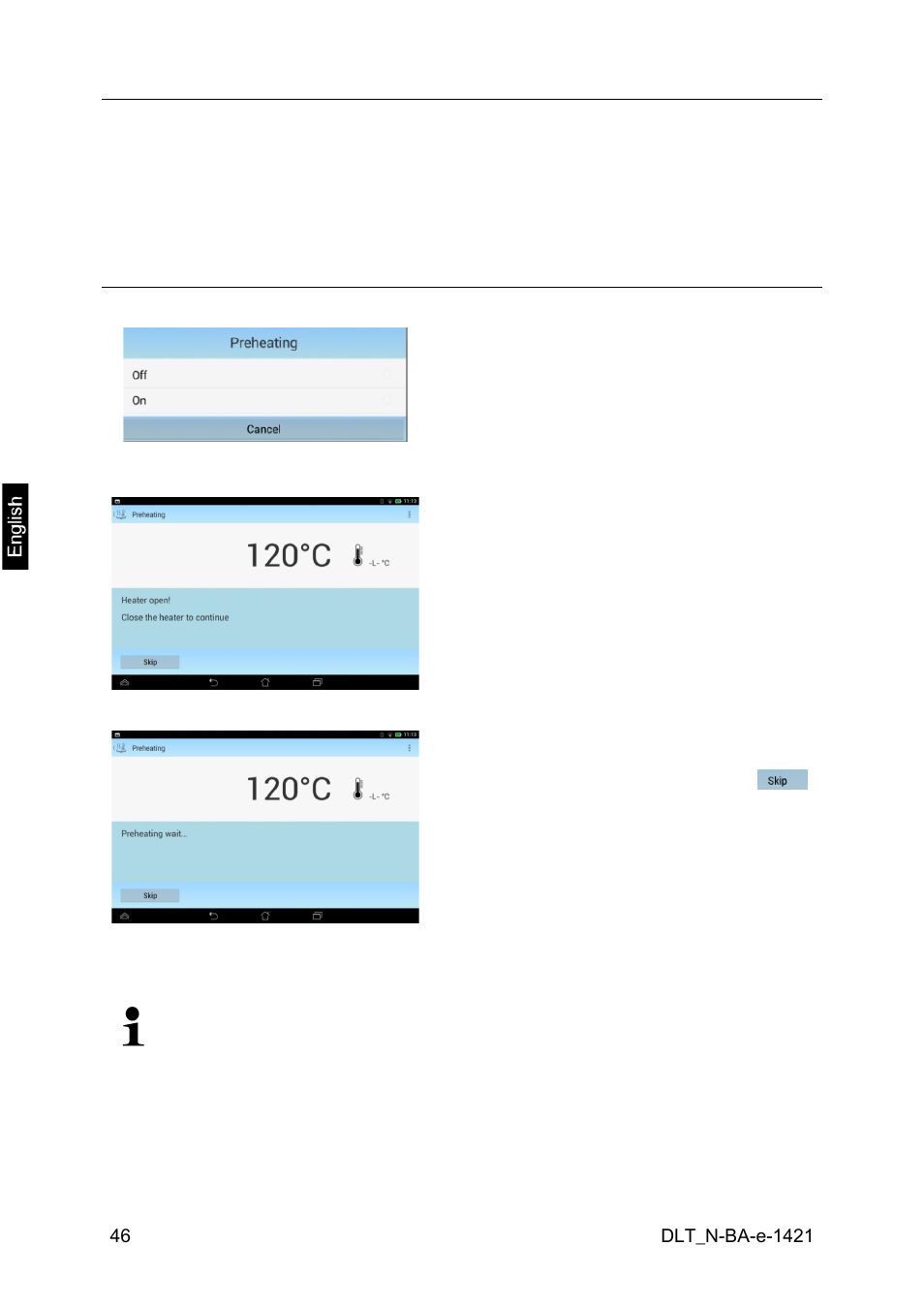 3 preheating (before weighing-in) | KERN & SOHN DLT 100-3N User Manual | Page 46 / 77