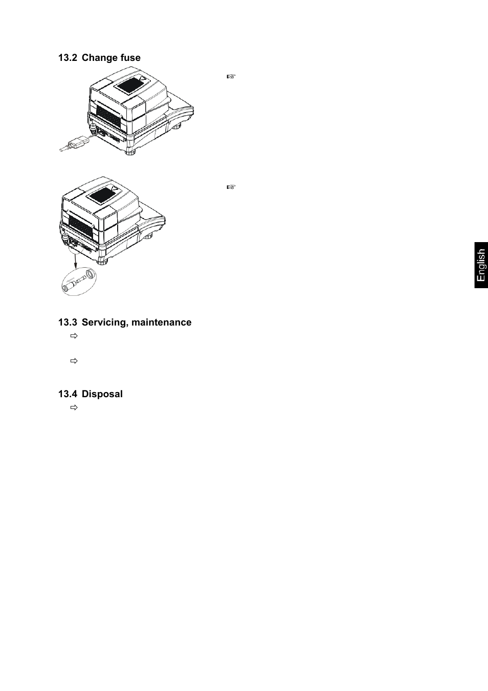2 change fuse, 3 servicing, maintenance, 4 disposal | KERN & SOHN MLS 50-3C User Manual | Page 81 / 83