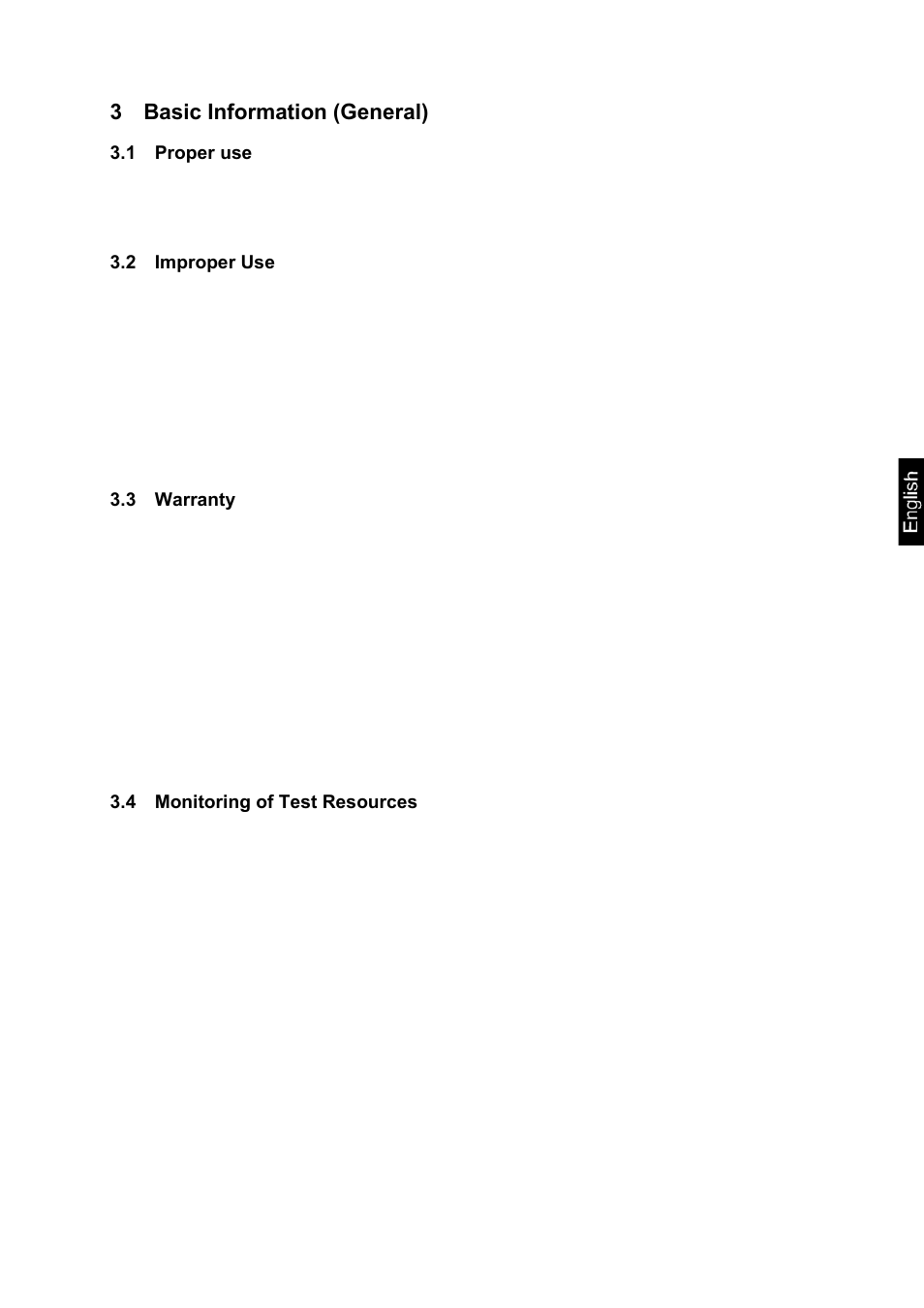 3 basic information (general), 1 proper use, 2 improper use | 3 warranty, 4 monitoring of test resources | KERN & SOHN MLS 50-3C User Manual | Page 9 / 83