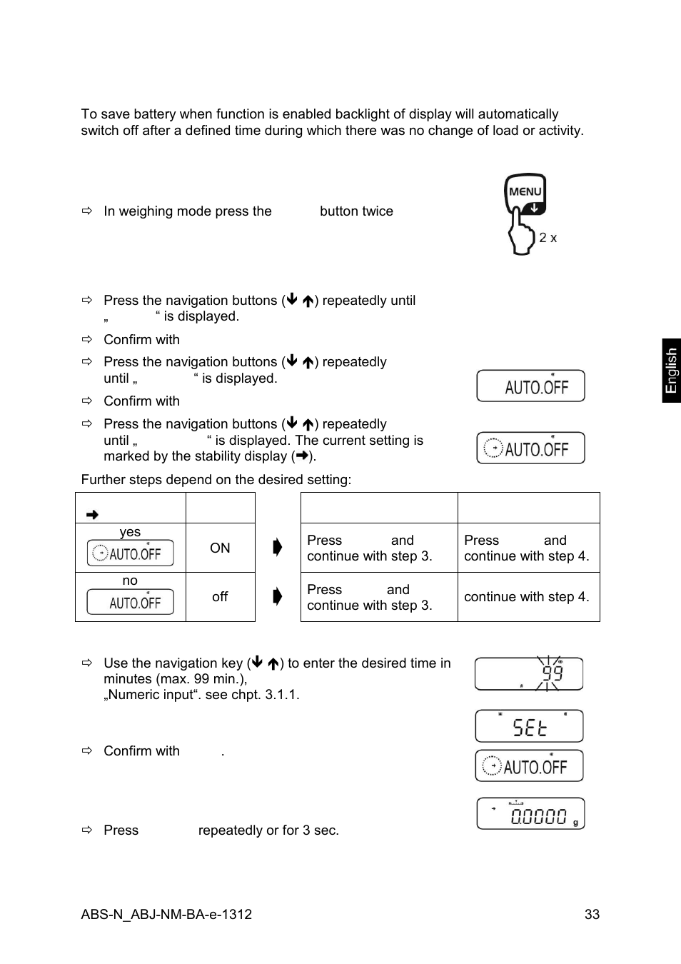 KERN & SOHN ABJ 320-4NM User Manual | Page 33 / 96