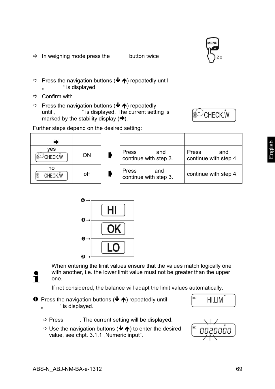 KERN & SOHN ABJ 320-4NM User Manual | Page 69 / 96