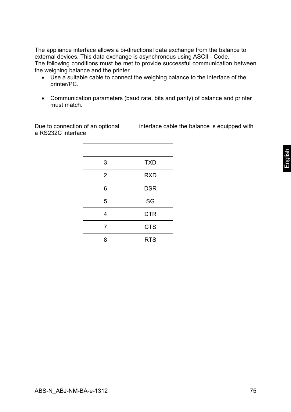 16 data output, 1 pin connection | KERN & SOHN ABJ 320-4NM User Manual | Page 75 / 96