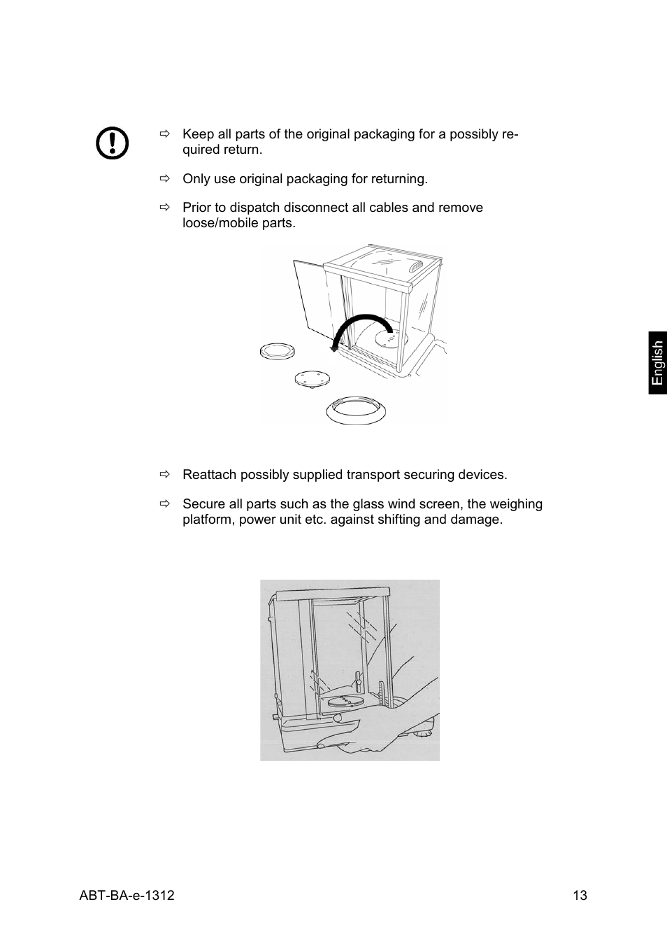 2 packaging / return transport | KERN & SOHN ABT 220-5DM User Manual | Page 13 / 72
