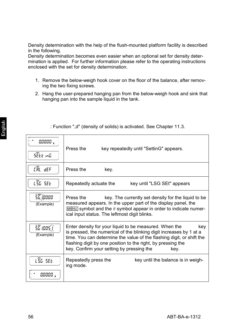 3 density determination, 1 density determination of solids | KERN & SOHN ABT 220-5DM User Manual | Page 56 / 72