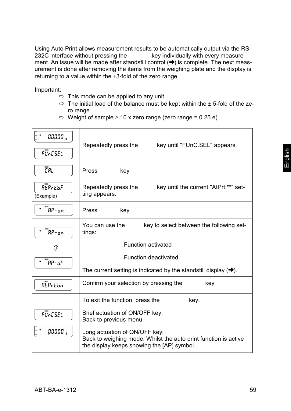4 auto print | KERN & SOHN ABT 220-5DM User Manual | Page 59 / 72