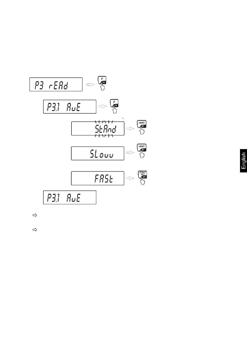 10 balance settings “p3 read | KERN & SOHN AEJ 100-4NM User Manual | Page 41 / 85