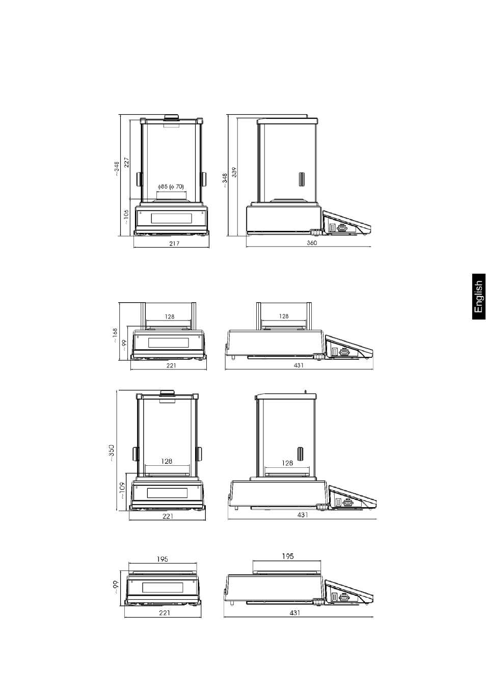 Balance design | KERN & SOHN AET 200-4NM User Manual | Page 11 / 189
