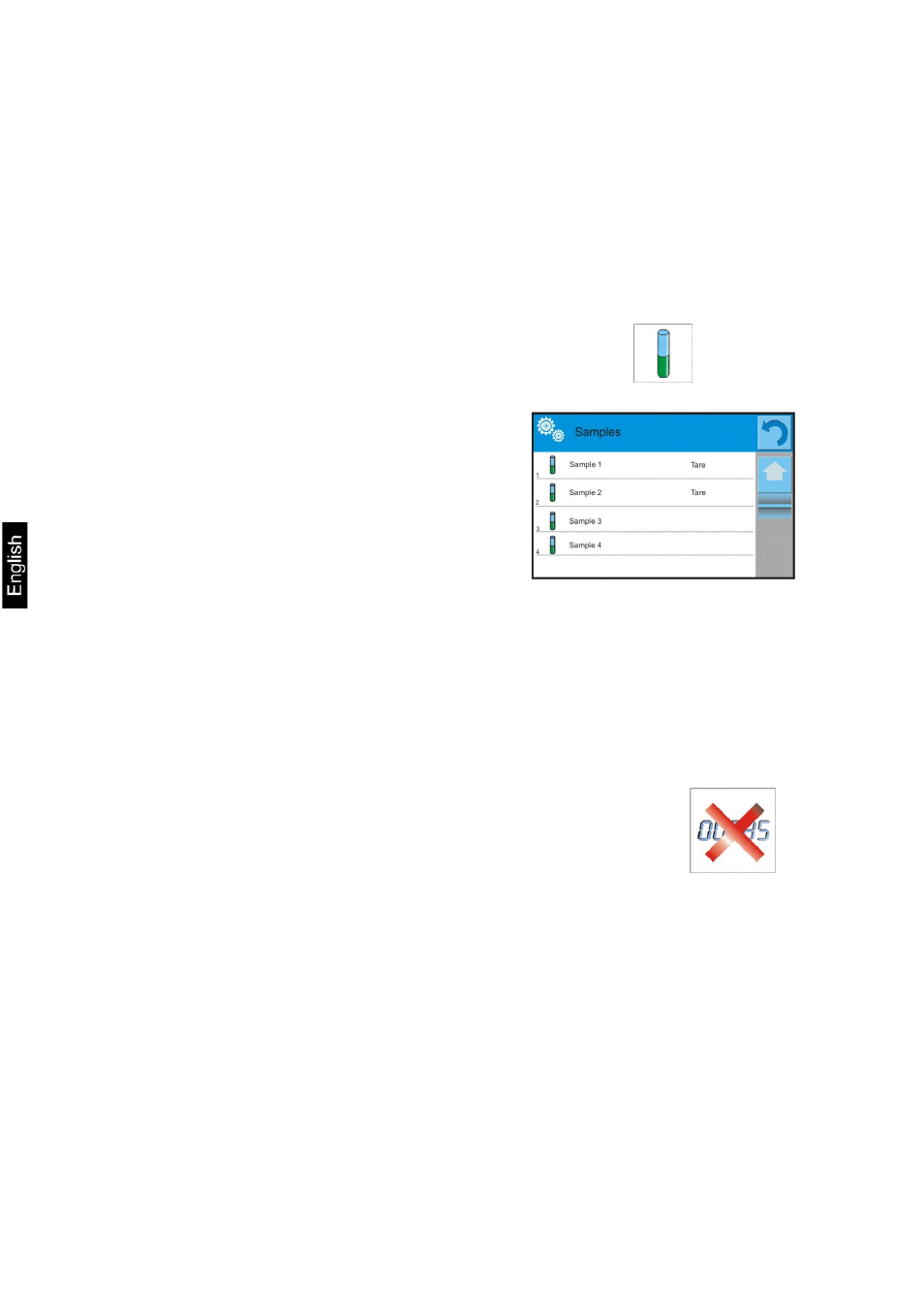 Using option “sample selection, Deleting a value | KERN & SOHN AET 200-4NM User Manual | Page 114 / 189