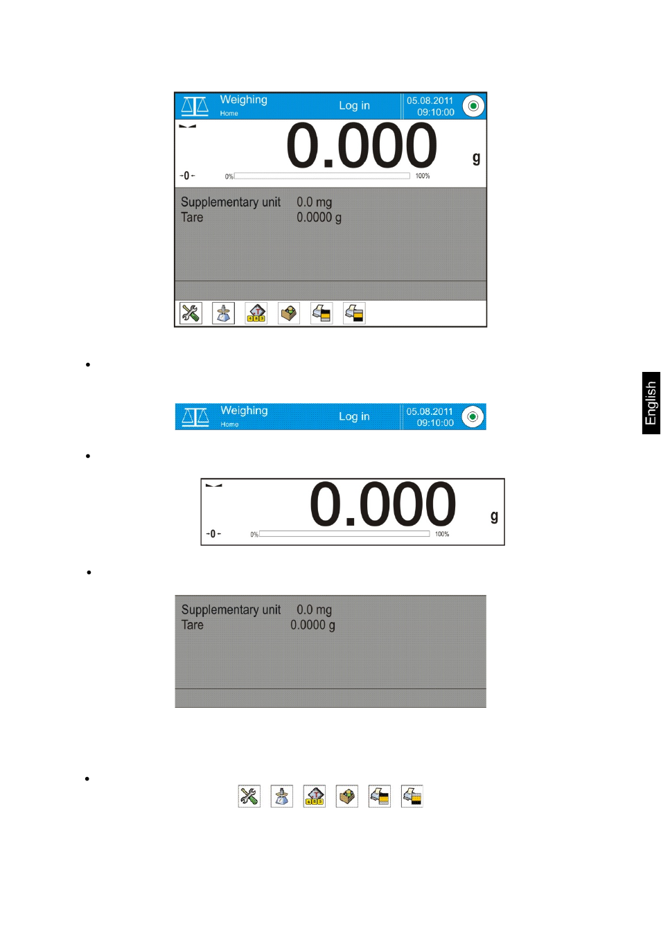 Software weighing window | KERN & SOHN AET 200-4NM User Manual | Page 17 / 189