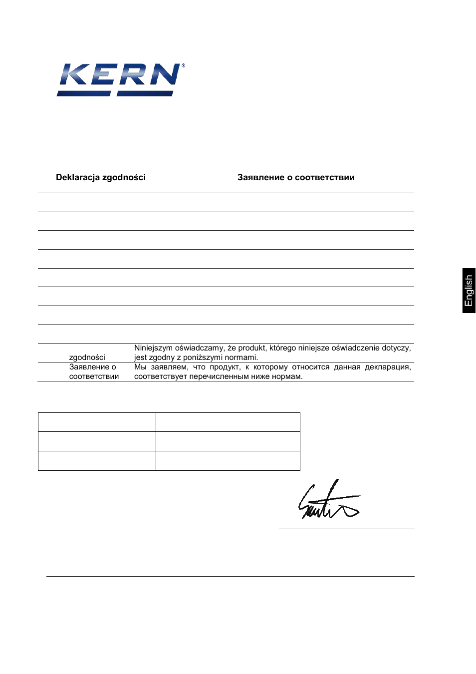 Declaration of -conformity, Konformitätserklärung, Electronic balance: kern aet, ilt_nm, pet | KERN & SOHN AET 200-4NM User Manual | Page 189 / 189