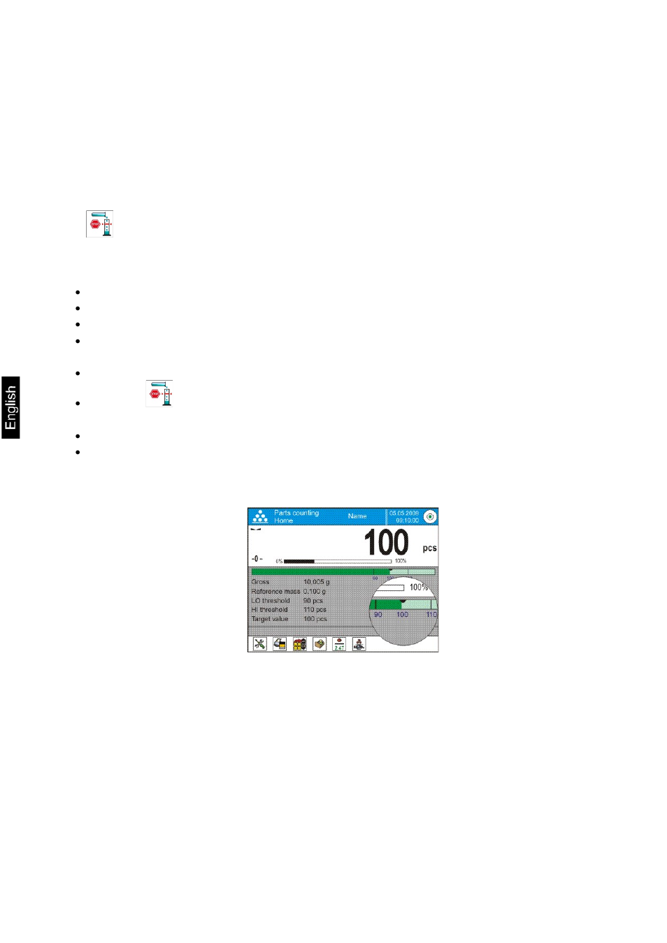 Dosing function in parts counting mode | KERN & SOHN AET 200-4NM User Manual | Page 60 / 189