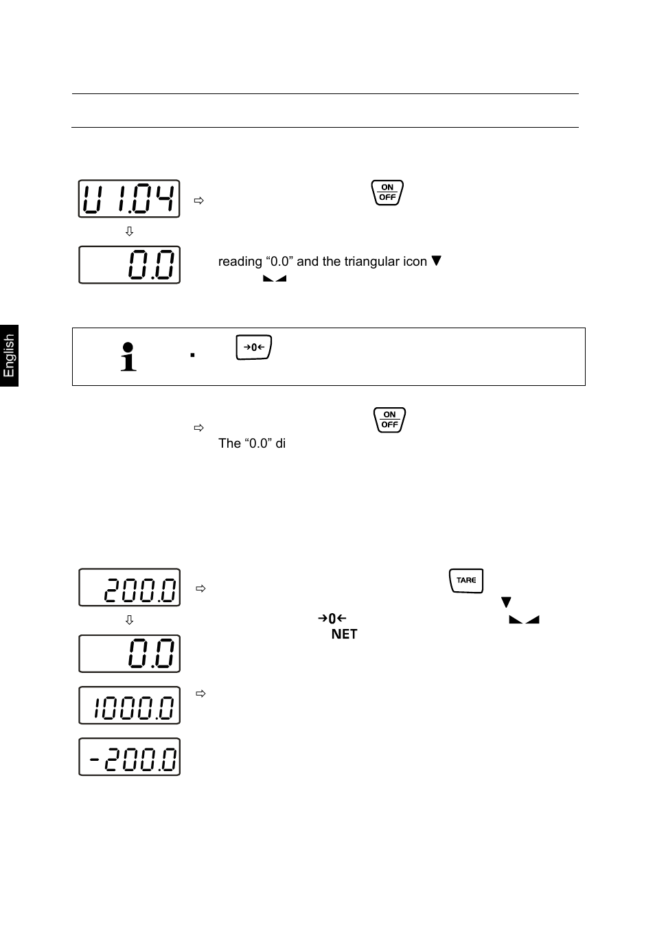 Operation, Weighing, Taring | 8 operation | KERN & SOHN FFN 25K10IPM User Manual | Page 23 / 32