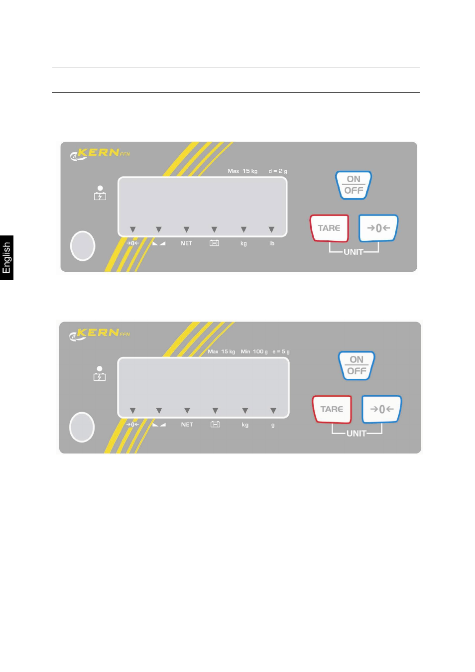 Appliance overview, Overview of displays, Not verifiable models | Verifiable models, 2 appliance overview | KERN & SOHN FFN 25K10IPM User Manual | Page 7 / 32