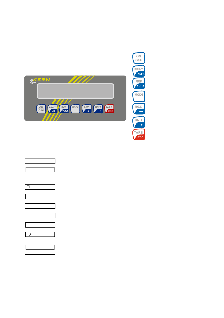 7 operation, 1 display control panel, 7operation | KERN & SOHN DS User Manual | Page 28 / 42