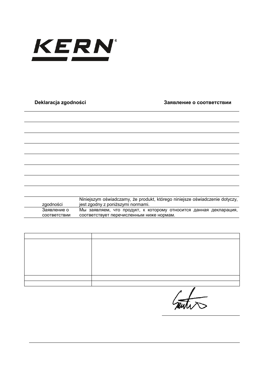 10 declaration of conformity | KERN & SOHN DS User Manual | Page 41 / 42