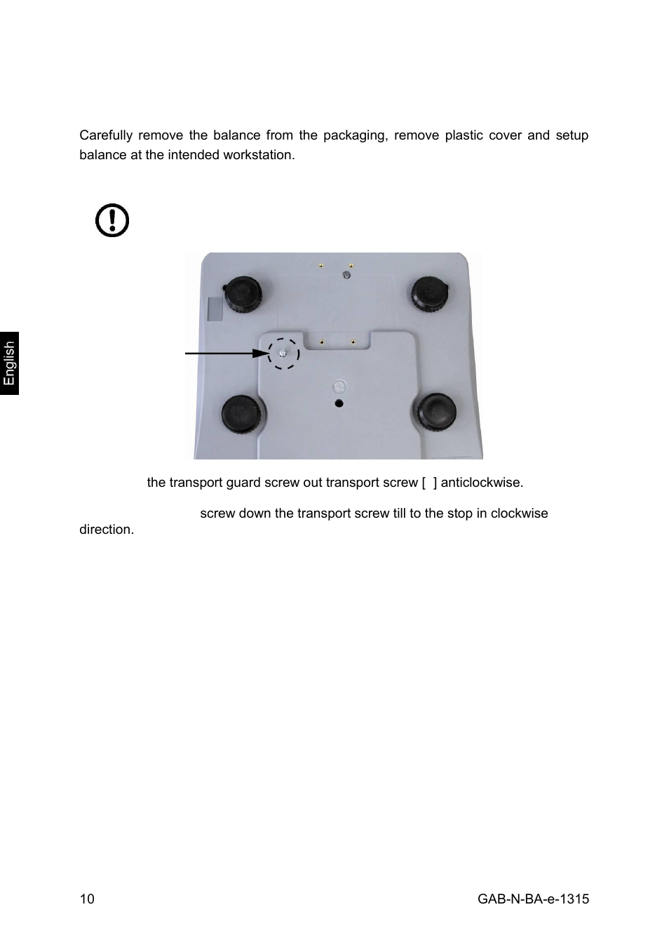 Unpacking/installation | KERN & SOHN GAB 30K5DNM User Manual | Page 10 / 41