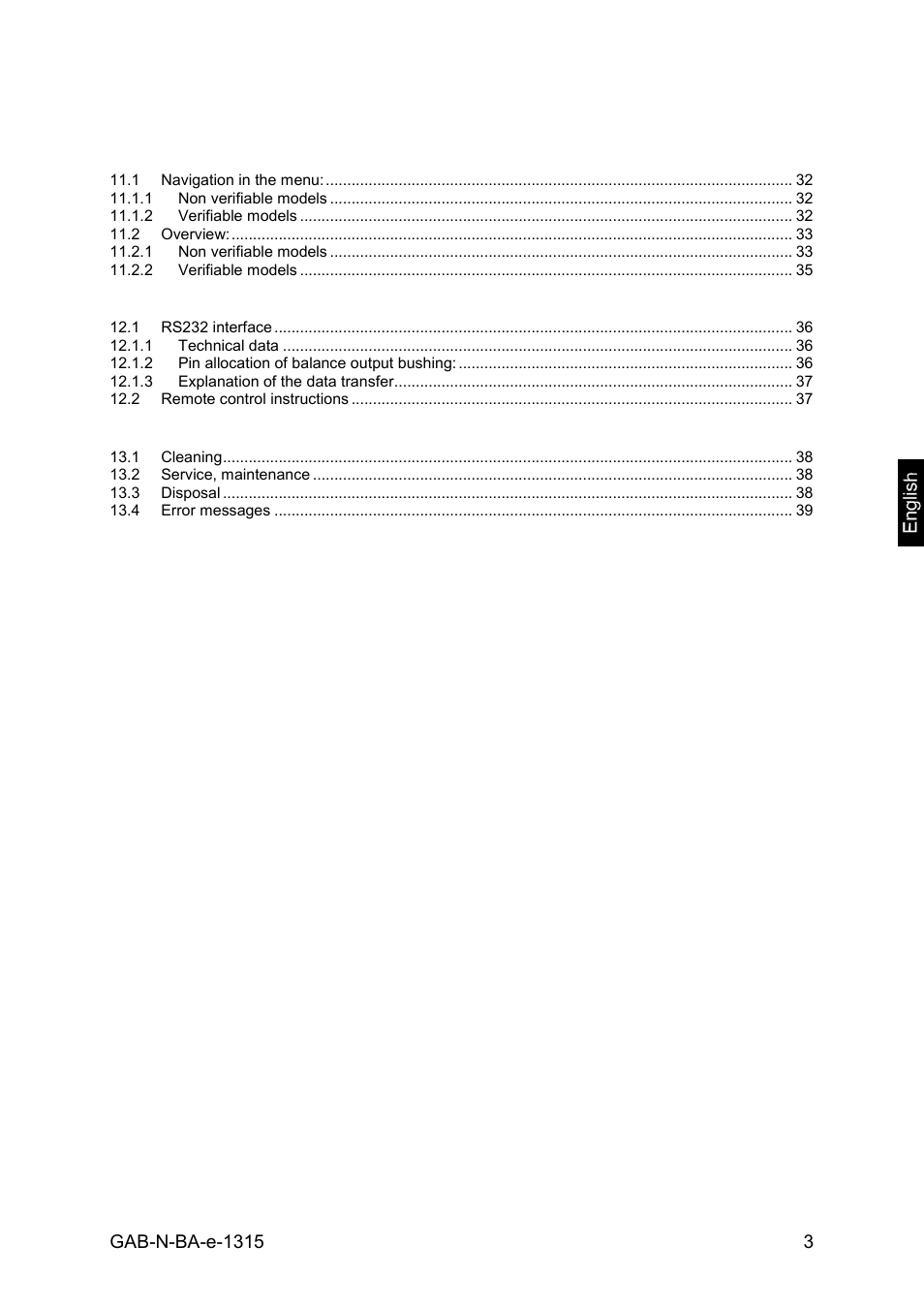 KERN & SOHN GAB 30K5DNM User Manual | Page 3 / 41