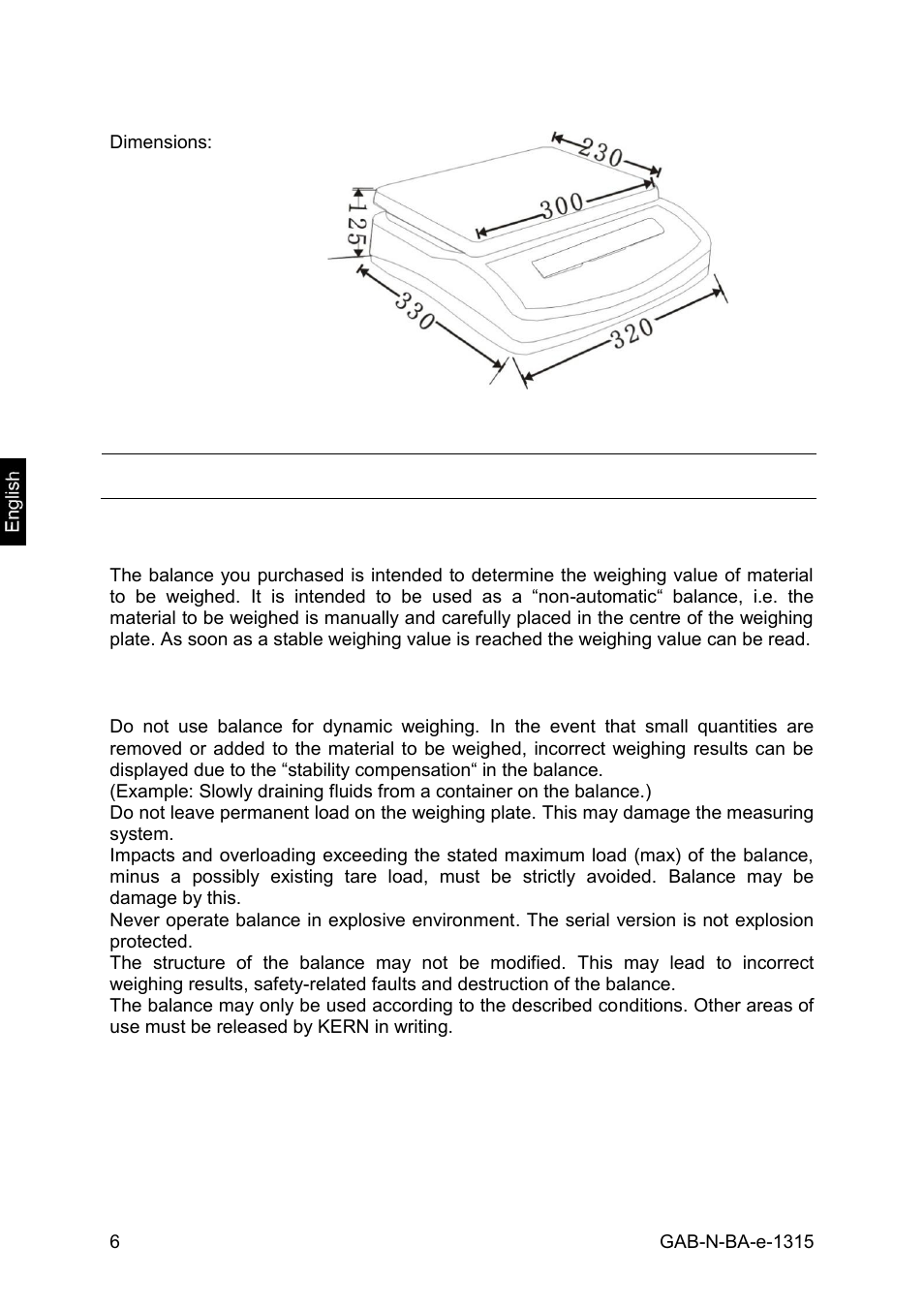 Basic information (general), Proper use, Improper use | KERN & SOHN GAB 30K5DNM User Manual | Page 6 / 41