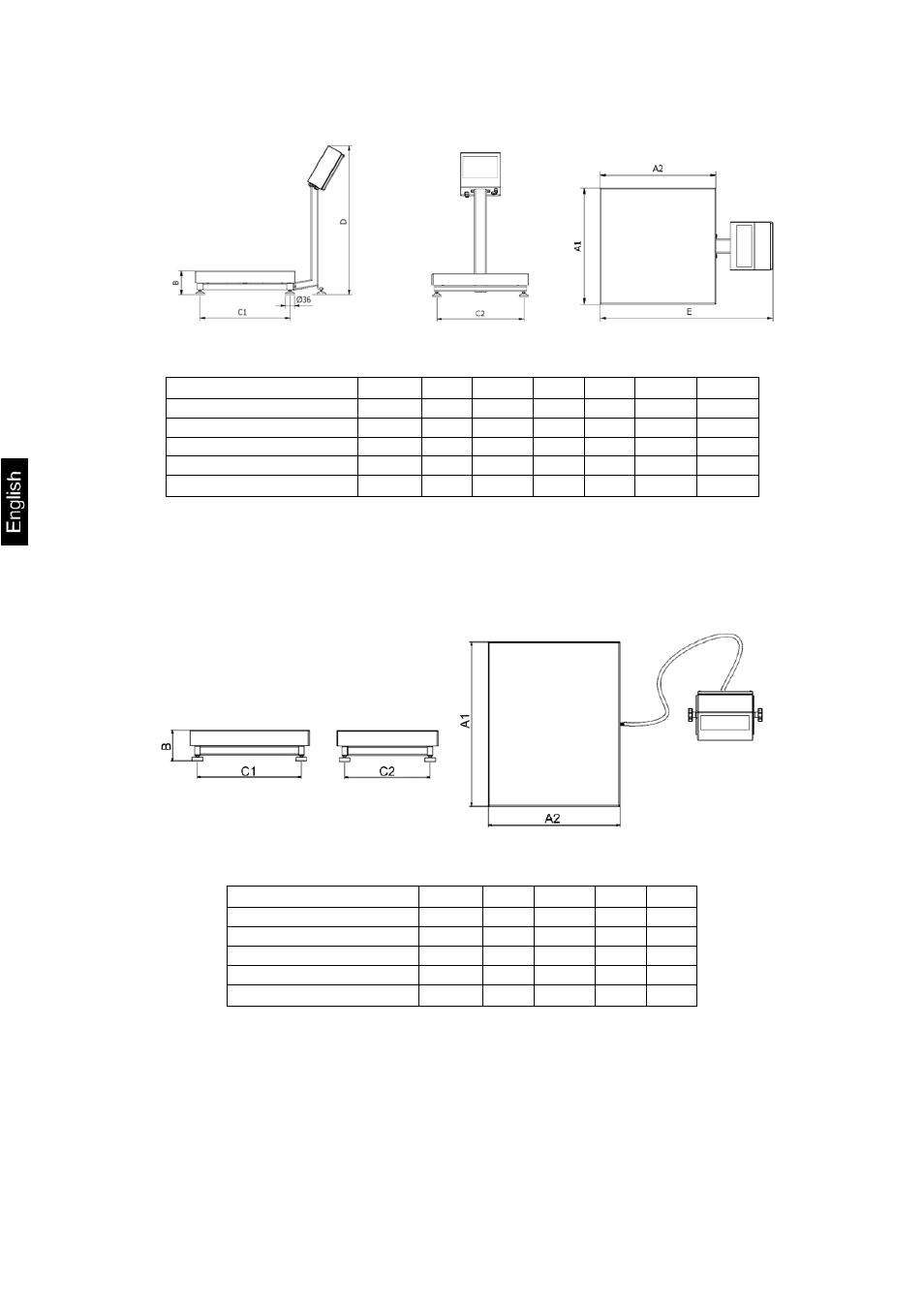 Models with tripod | KERN & SOHN OEX User Manual | Page 6 / 15