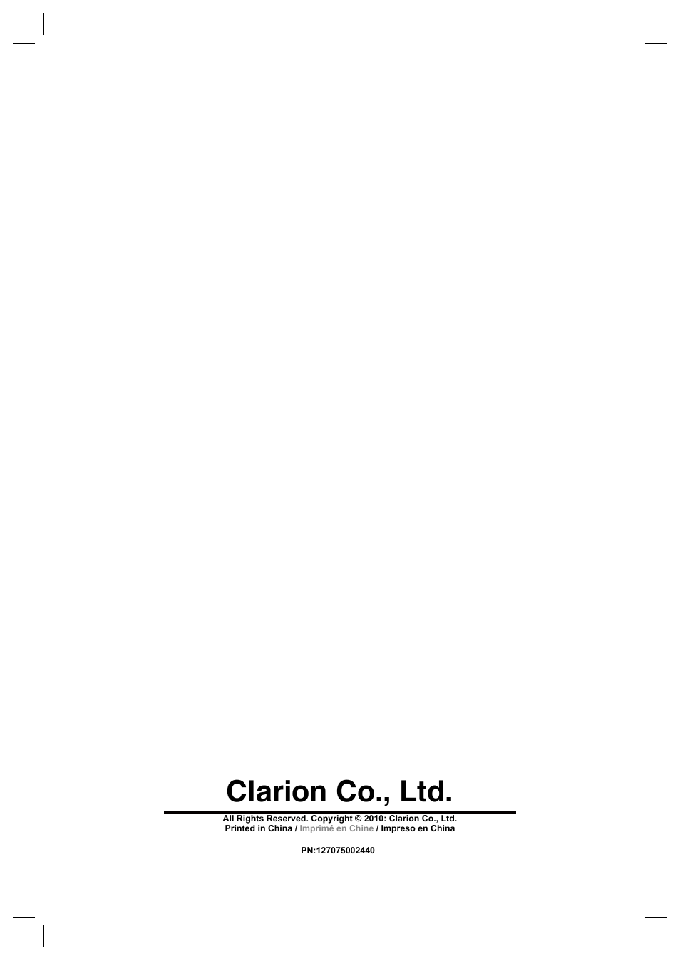 Clarion co., ltd | Clarion CZ200 User Manual | Page 27 / 27