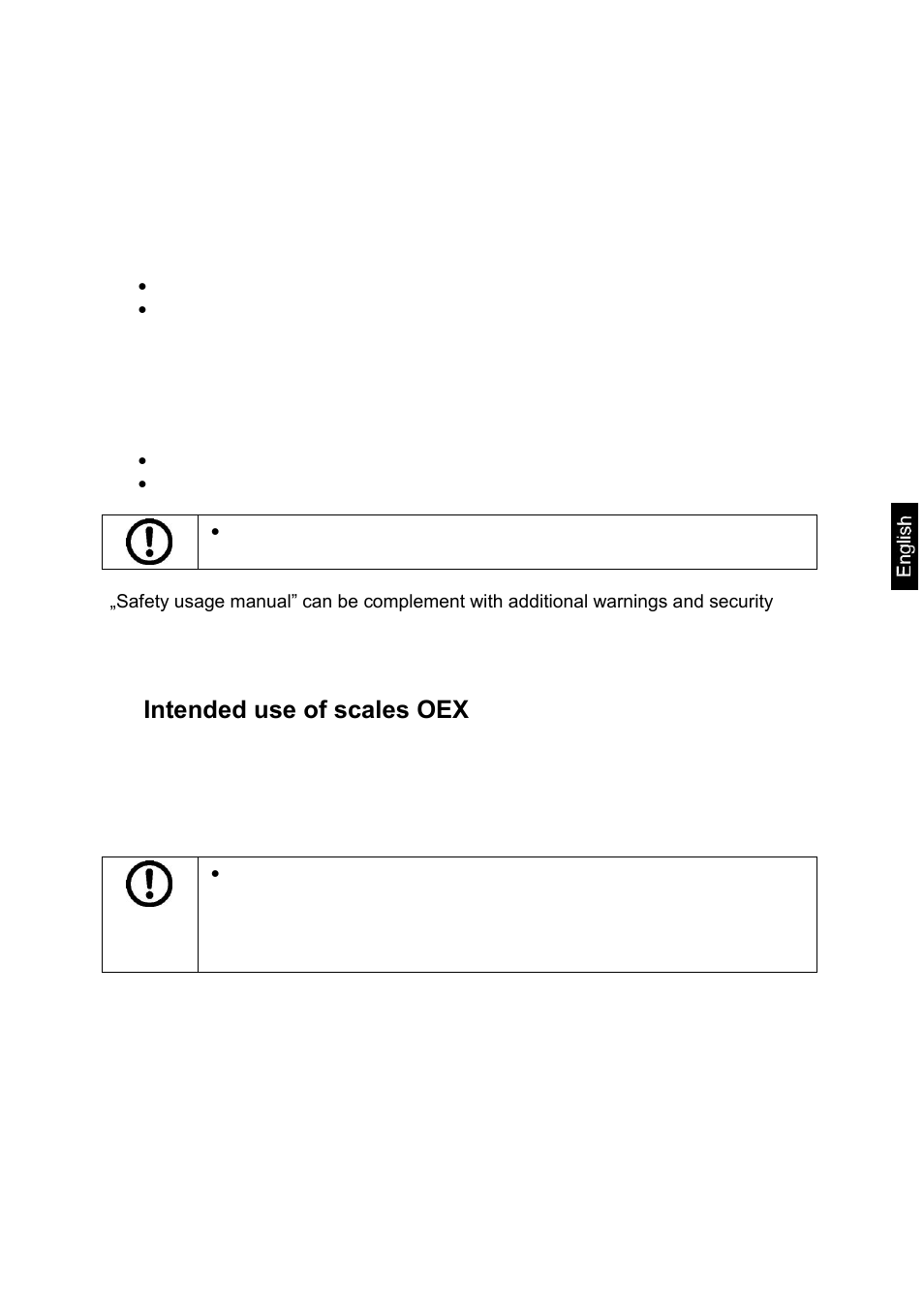 2intended use of scales oex | KERN & SOHN OEX Safety User Manual | Page 3 / 12