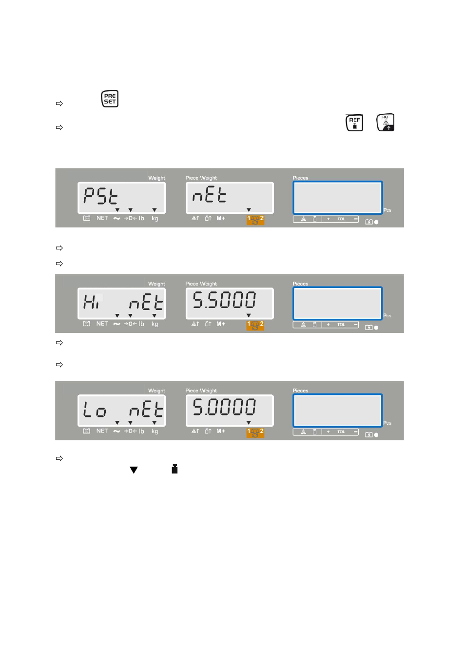 1 tolerance check for target weight, Tolerance check for target weight | KERN & SOHN CFS 50K-3 User Manual | Page 37 / 85