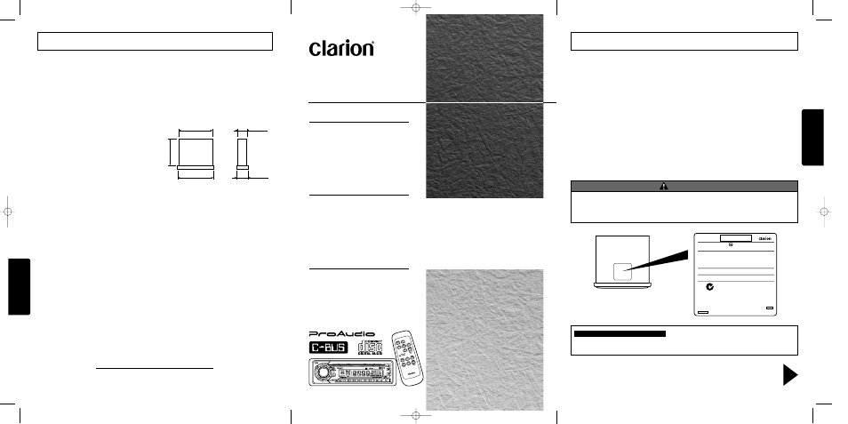 Clarion DRX5675 User Manual | 16 pages