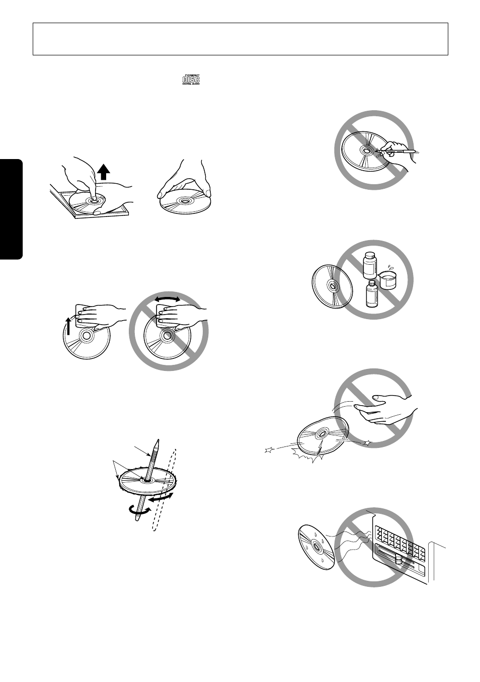 Handling compact discs, English | Clarion DRX5675 User Manual | Page 4 / 16