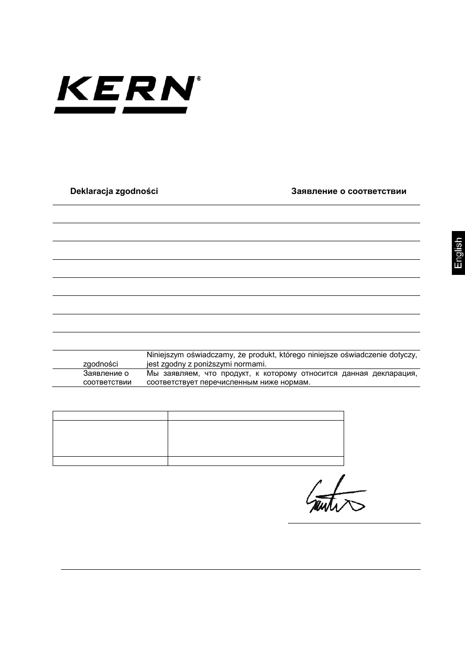 2 declaration of conformity, Declaration of conformity, Electronic balance: kern cxb/rxb/cxp | KERN & SOHN CXP Version 1.7 User Manual | Page 7 / 54