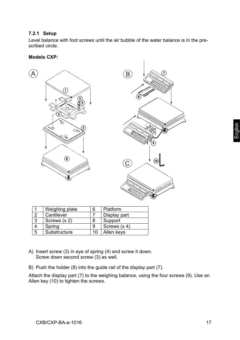1 setup | KERN & SOHN CXP Version 1.6 User Manual | Page 17 / 54