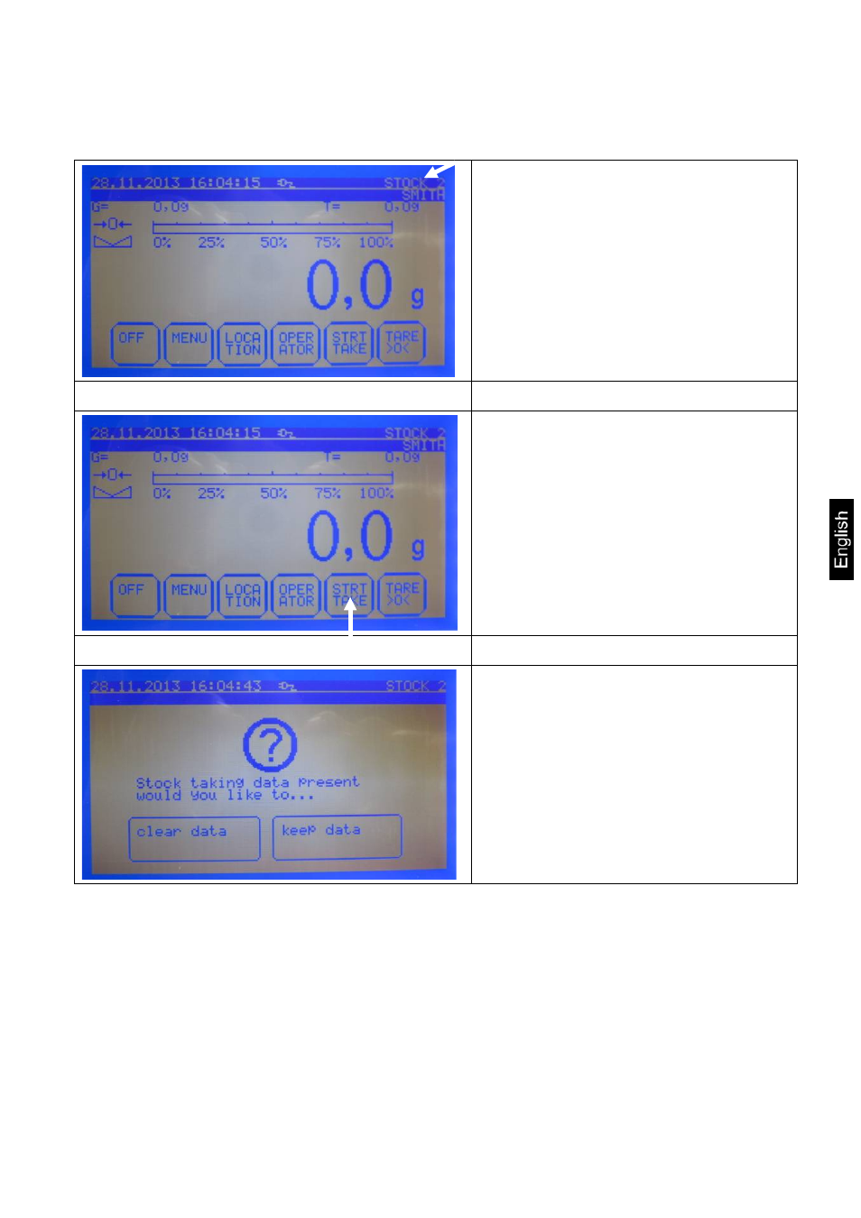 4 starting the stock-tacking | KERN & SOHN FKA 60K-4 User Manual | Page 21 / 45