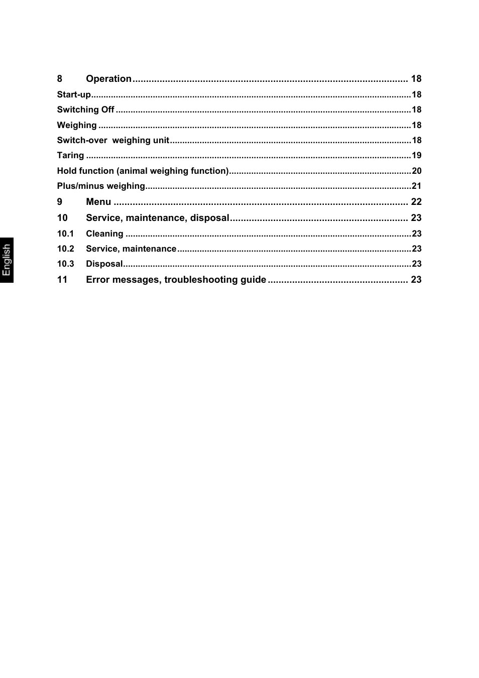 KERN & SOHN EOE XL User Manual | Page 3 / 24
