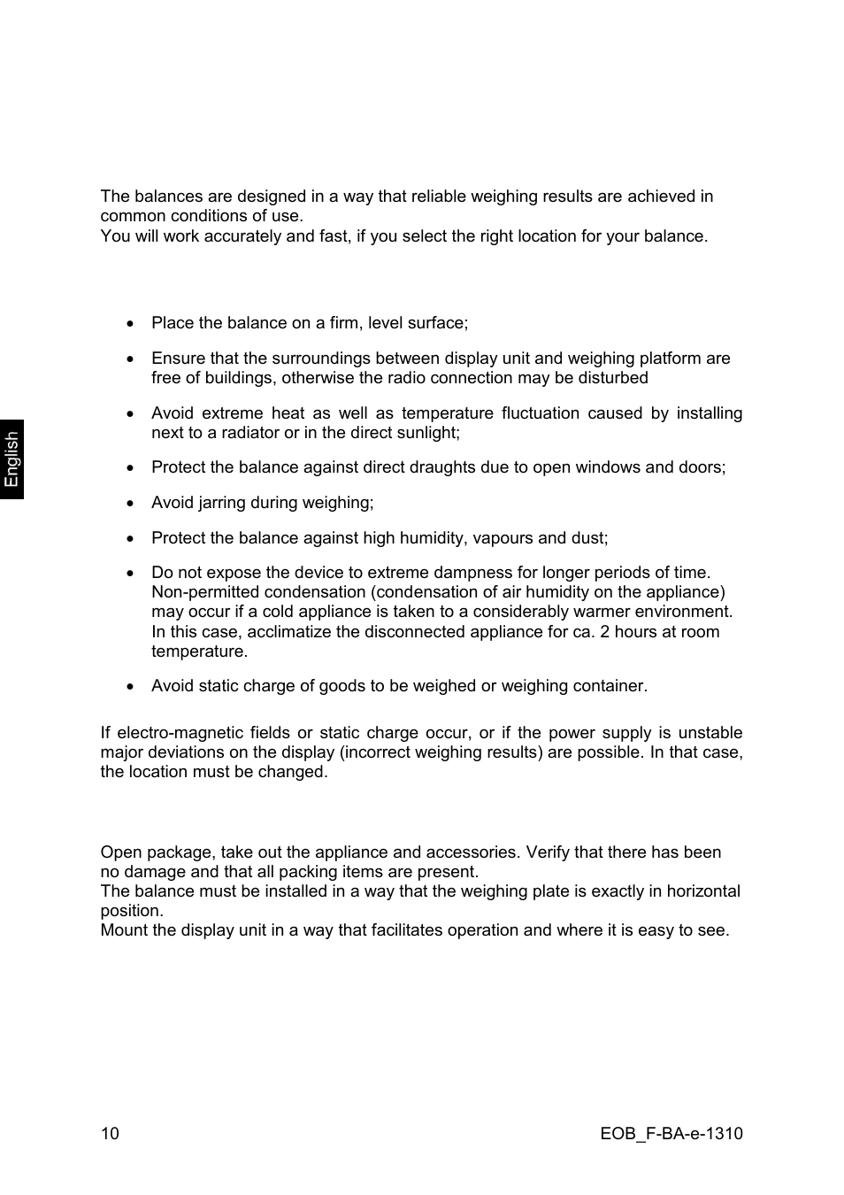 KERN & SOHN EOB F User Manual | Page 10 / 27