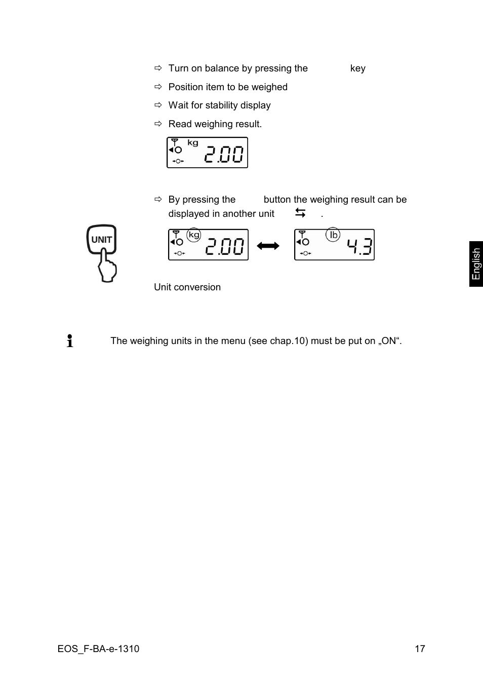 KERN & SOHN EOB F User Manual | Page 17 / 27