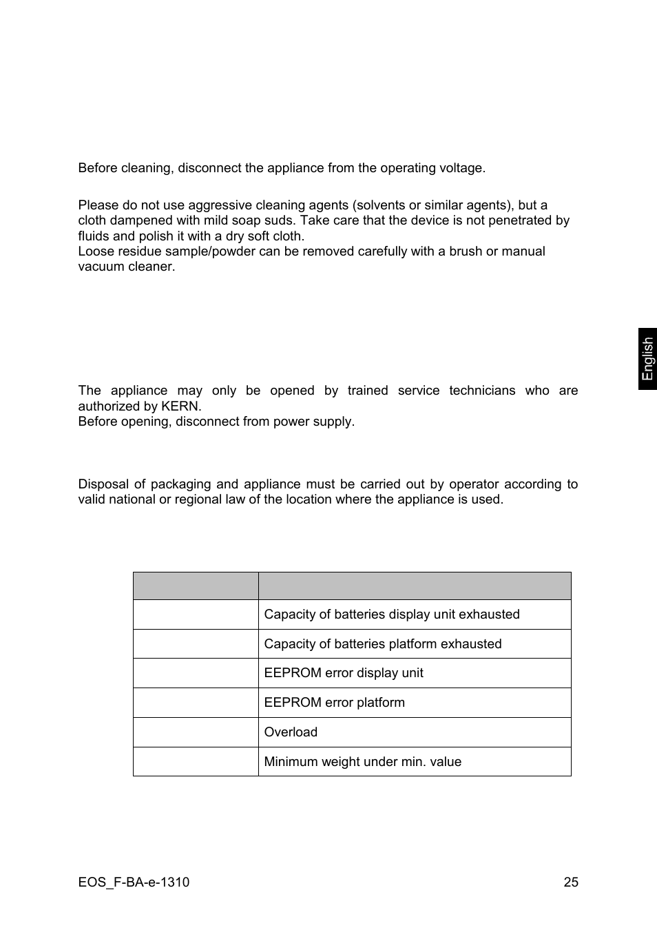 KERN & SOHN EOB F User Manual | Page 25 / 27