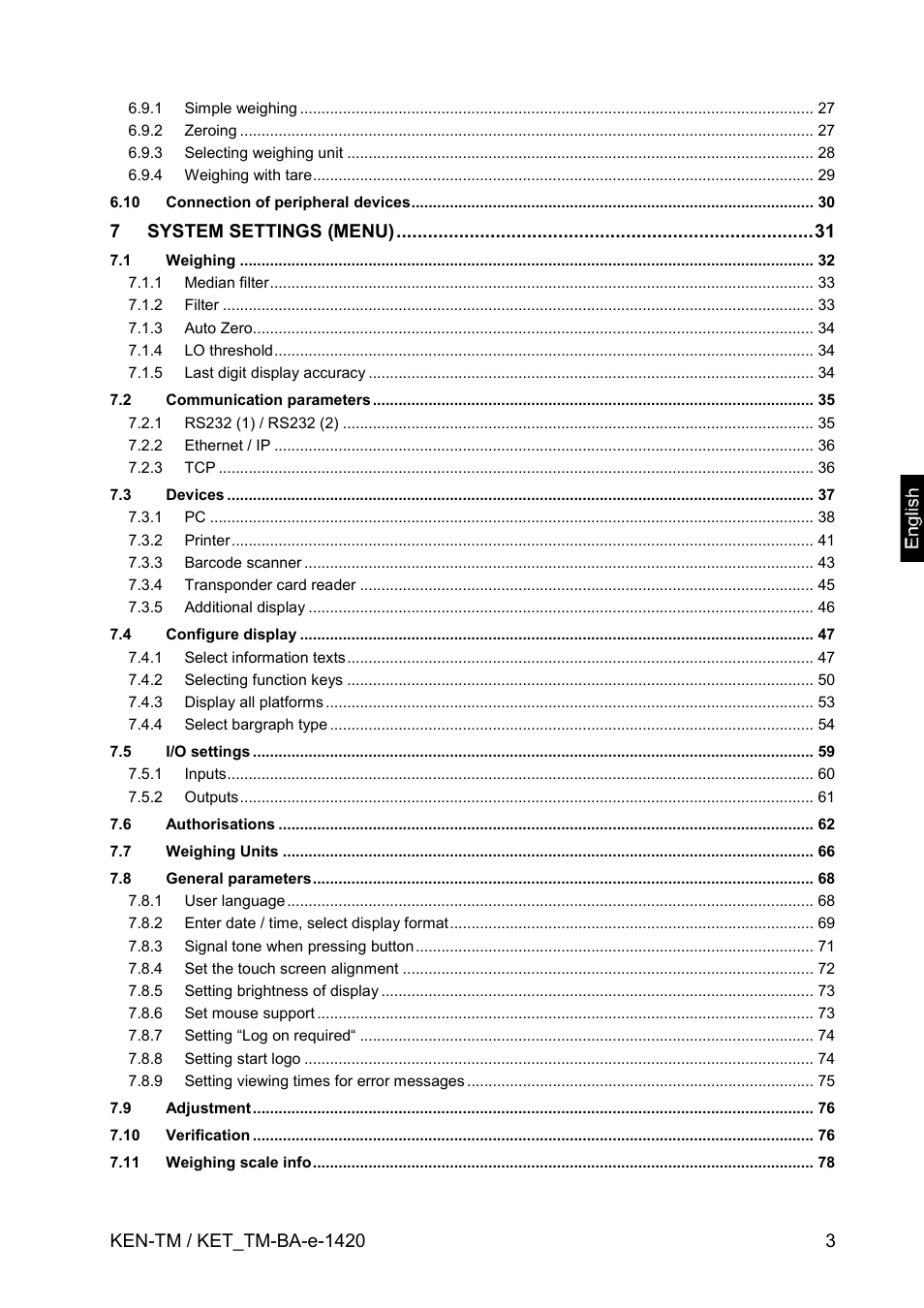 KERN & SOHN KET-TM User Manual | Page 3 / 223