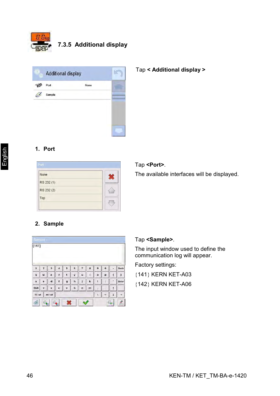 KERN & SOHN KET-TM User Manual | Page 46 / 223