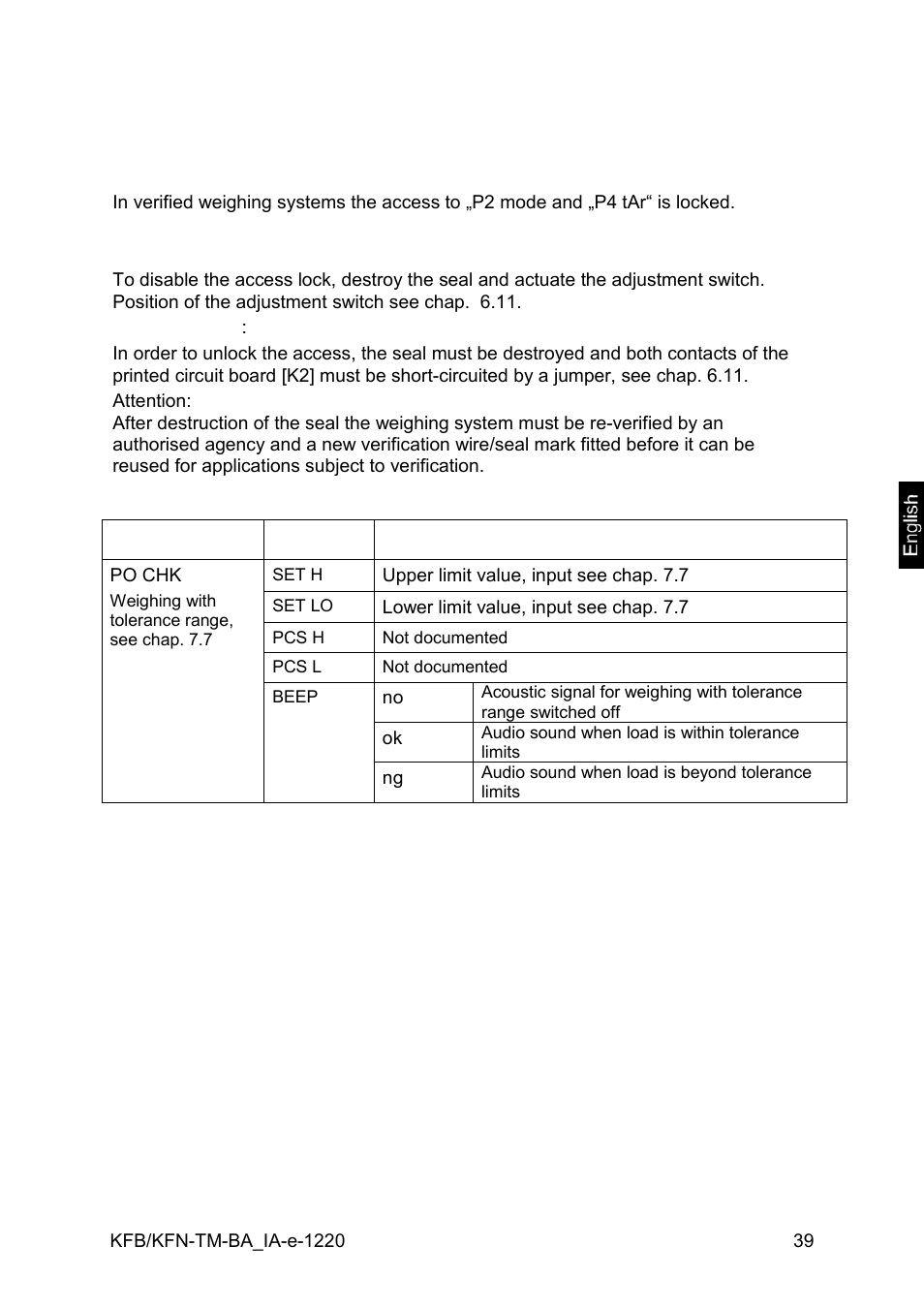 KERN & SOHN FA 6T-3M User Manual | Page 39 / 83