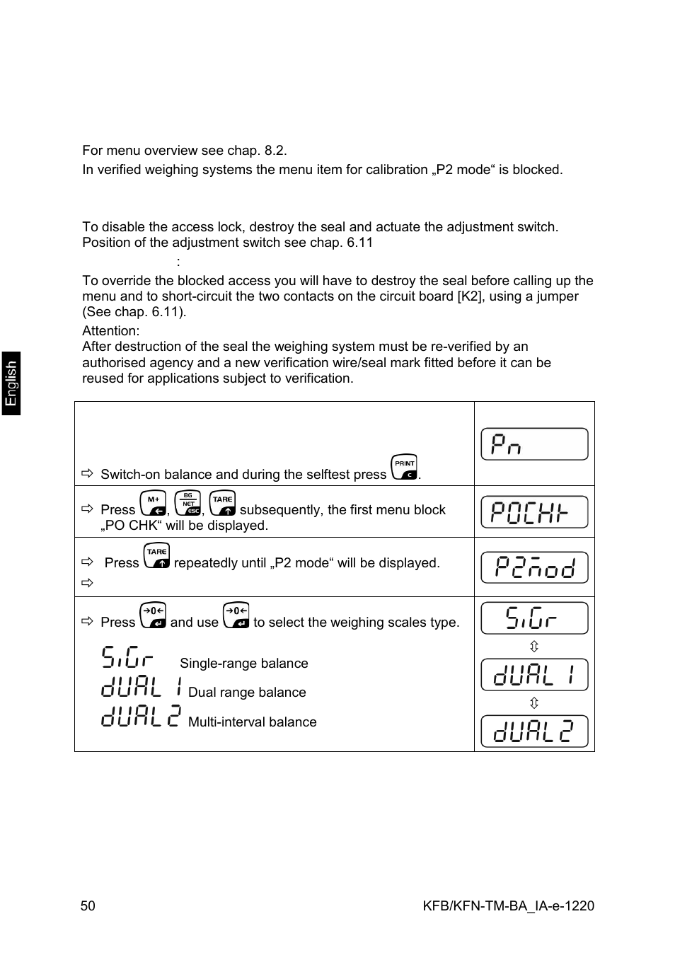 4 configure display unit | KERN & SOHN FA 6T-3M User Manual | Page 50 / 83