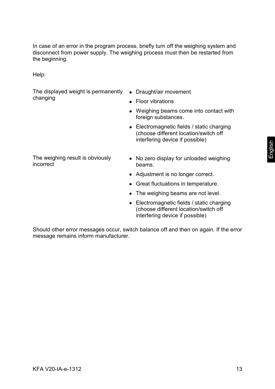 KERN & SOHN KFA 6000V20L User Manual | Page 13 / 16