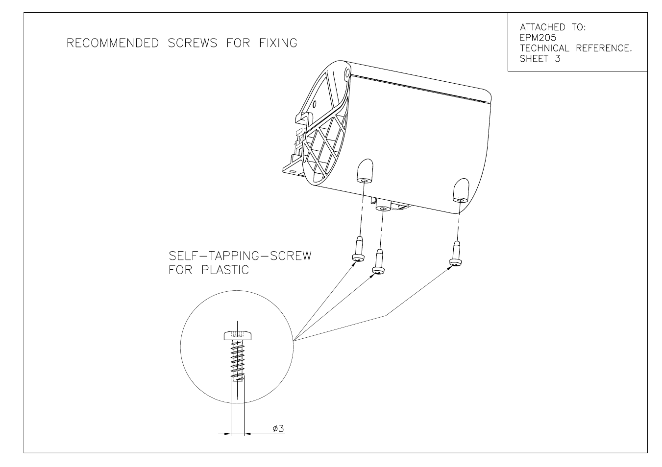 Recommended screws (sheet 3) | KERN & SOHN VFS 2T1 Addendum User Manual | Page 29 / 29