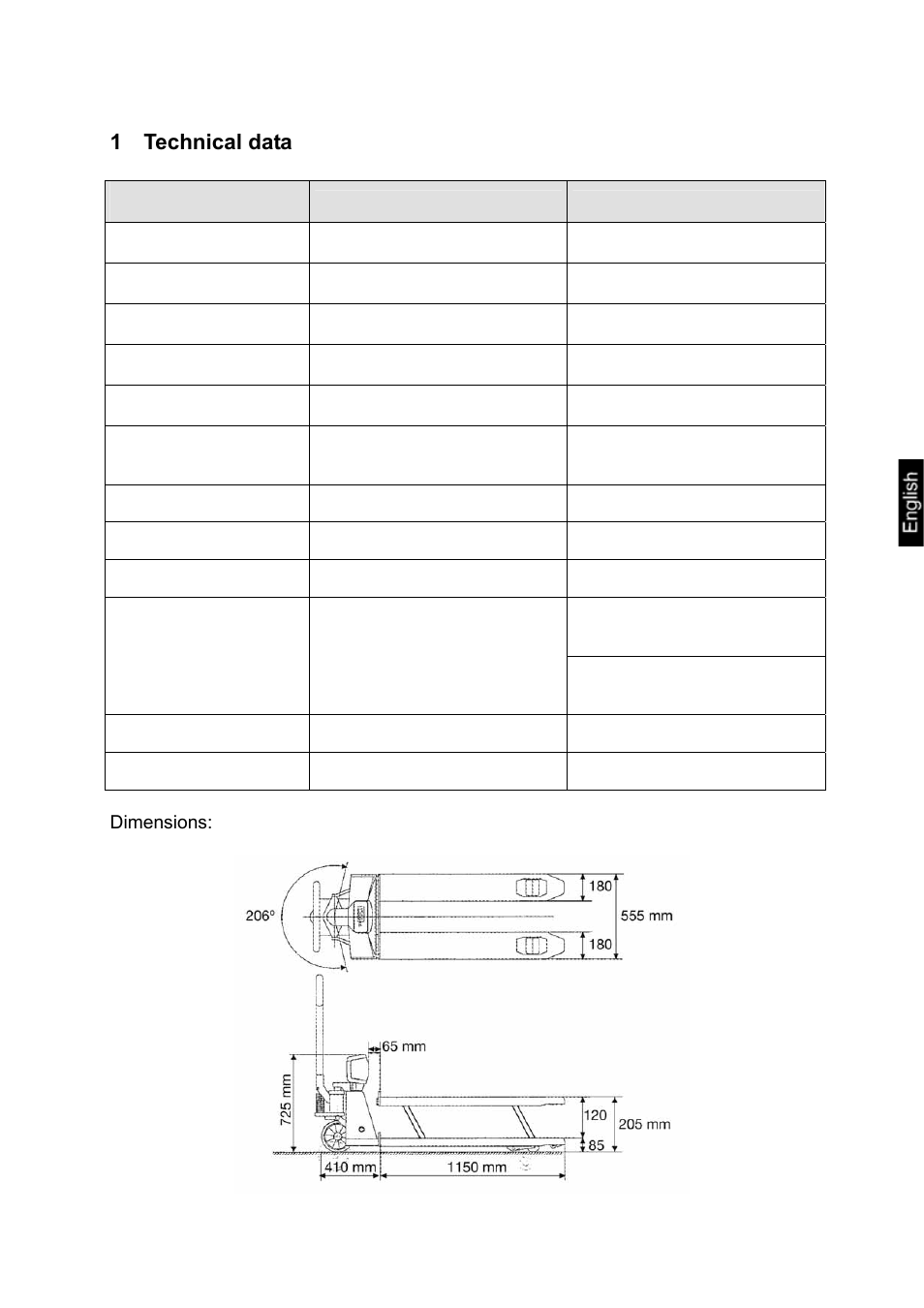 1 technical data, Technical data | KERN & SOHN VHS 2T1 User Manual | Page 3 / 17