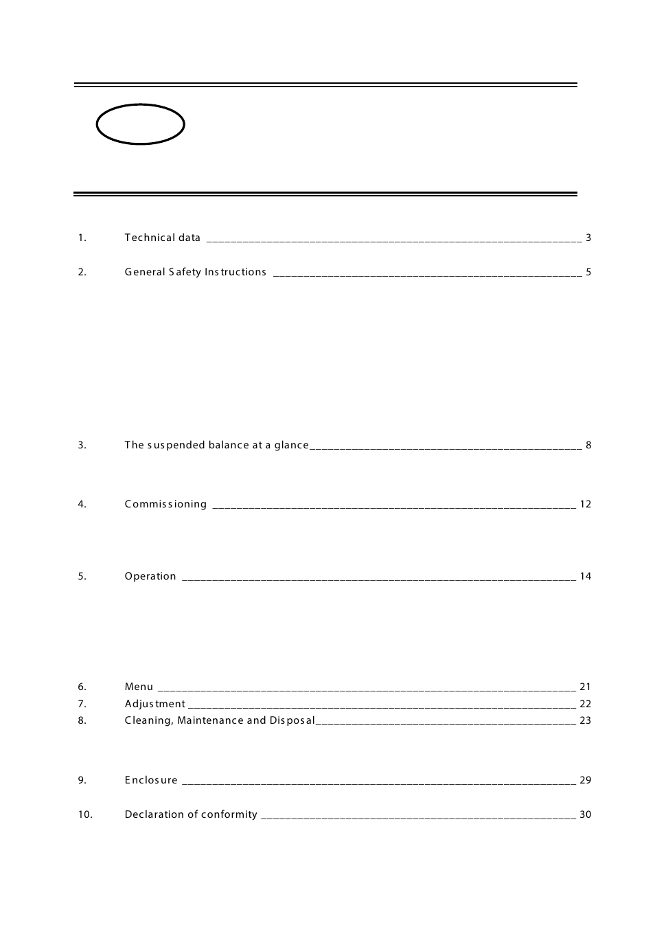 Kern ch | KERN & SOHN CH 50K100 User Manual | Page 2 / 30