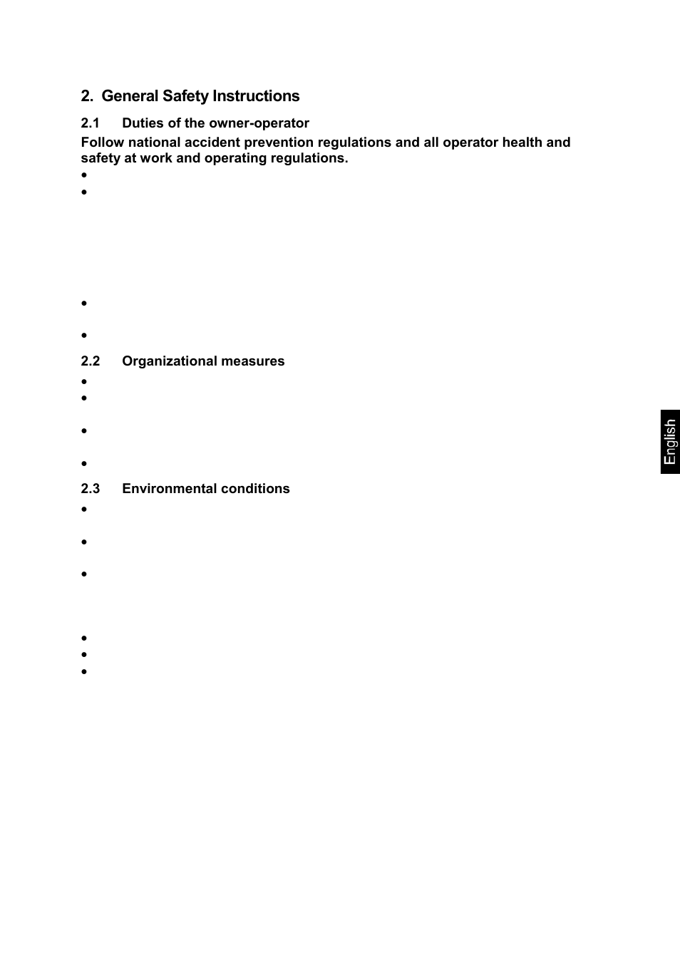 General safety instructions, 1 duties of the owner-operator, 2 organizational measures | 3 environmental conditions | KERN & SOHN HCN 200K500IP User Manual | Page 15 / 42