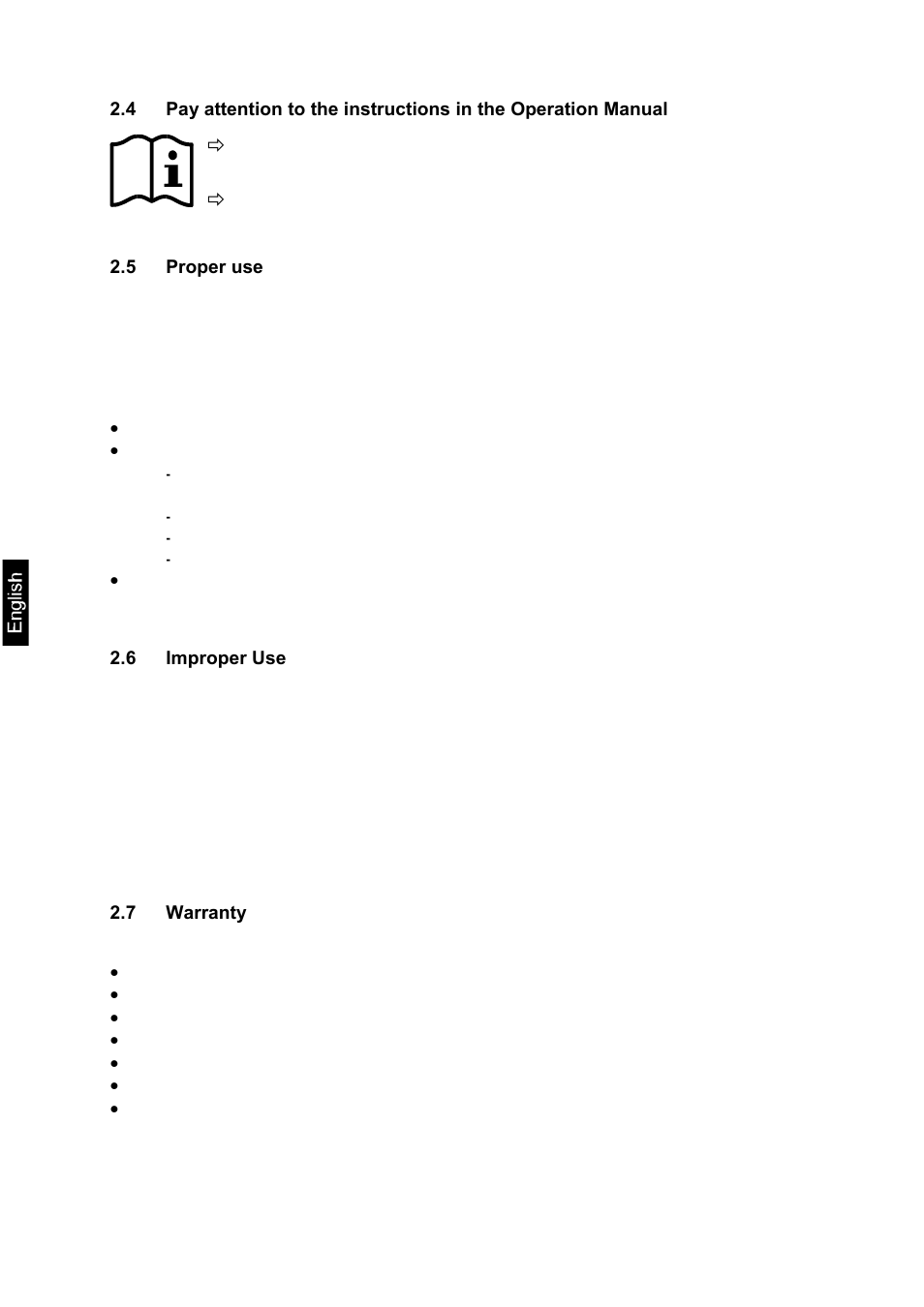 5 proper use, 6 improper use, 7 warranty | KERN & SOHN HCN 200K500IP User Manual | Page 16 / 42