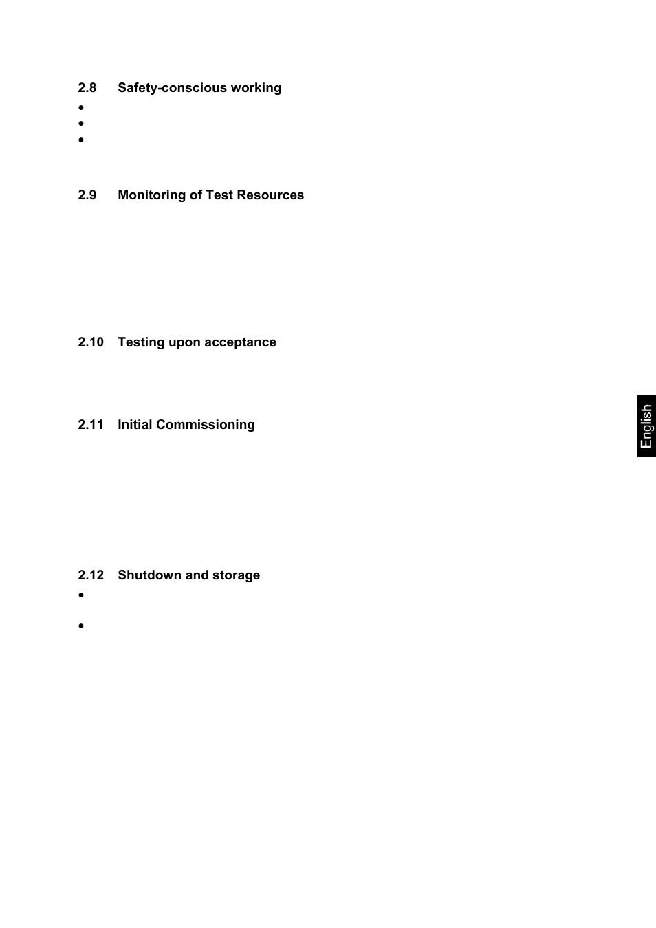 8 safety-conscious working, 9 monitoring of test resources, 10 testing upon acceptance | 11 initial commissioning, 12 shutdown and storage | KERN & SOHN HCN 200K500IP User Manual | Page 17 / 42