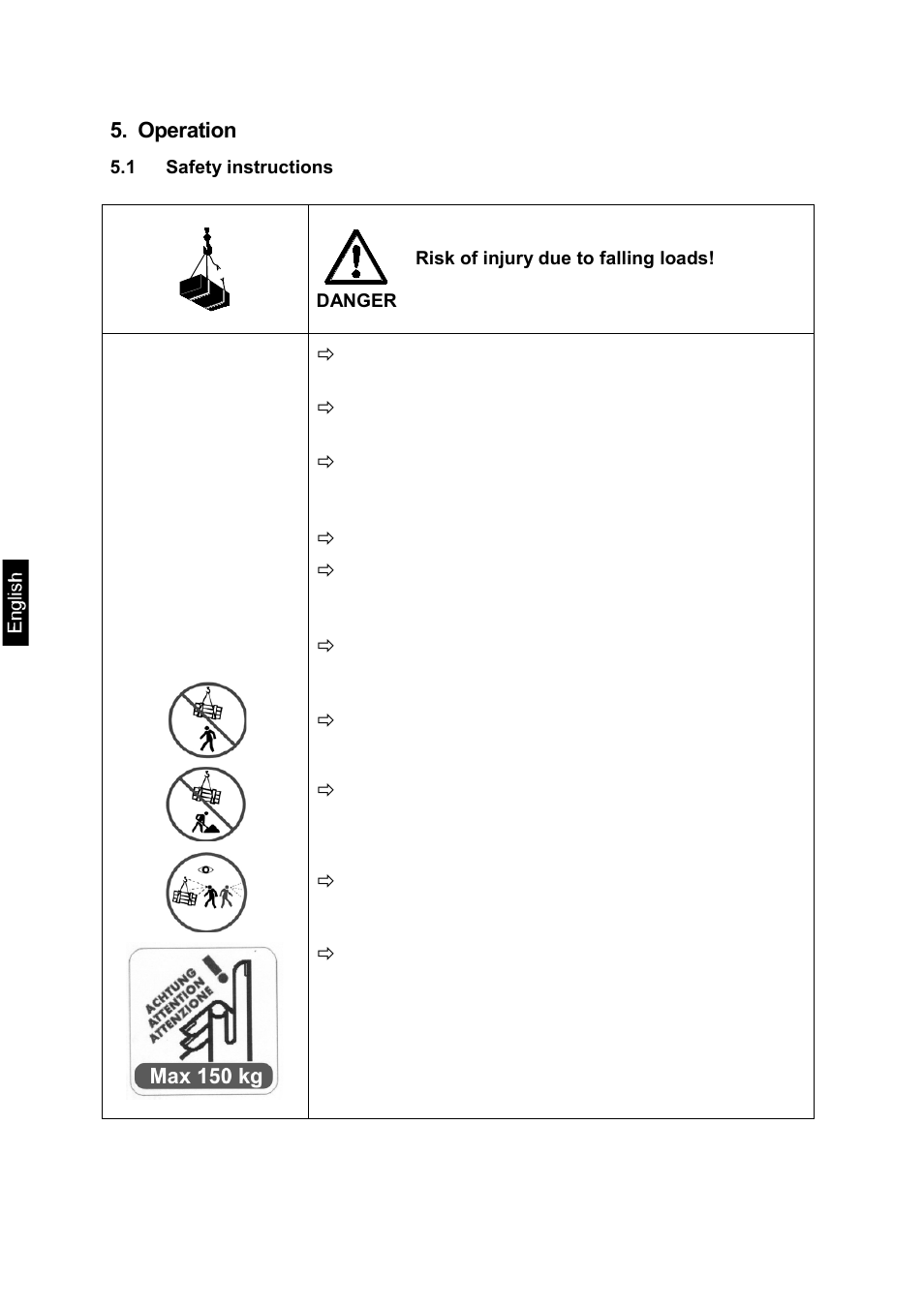 Operation, 1 safety instructions | KERN & SOHN HCN 200K500IP User Manual | Page 26 / 42