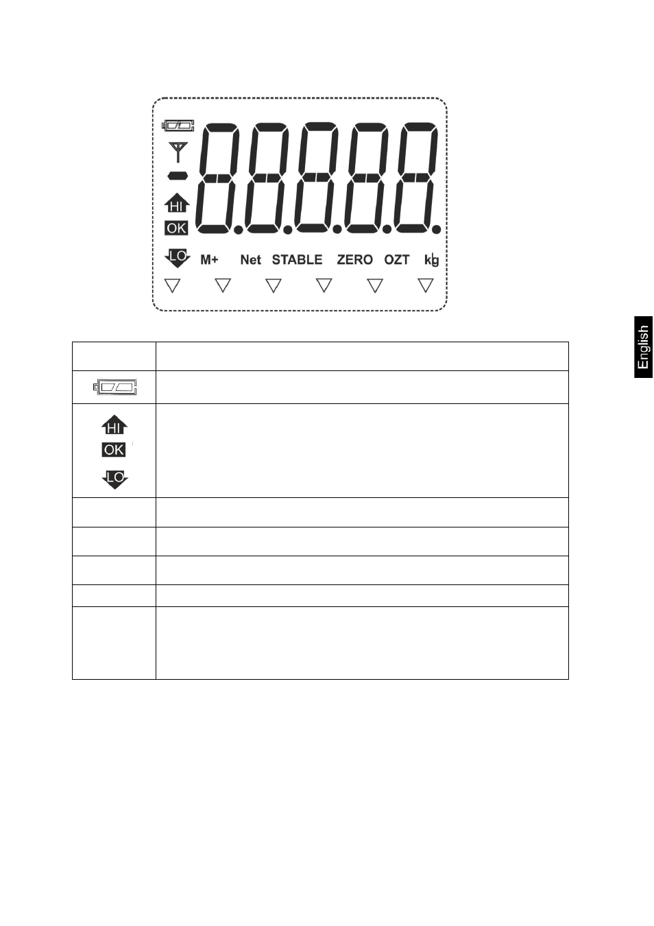 1 overview of display | KERN & SOHN HFA 10T-3 User Manual | Page 13 / 41